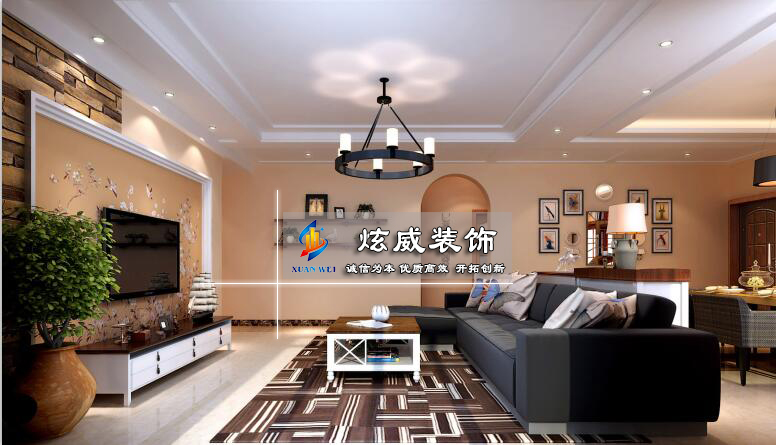 豪方菁園-簡(jiǎn)約美觀-客廳